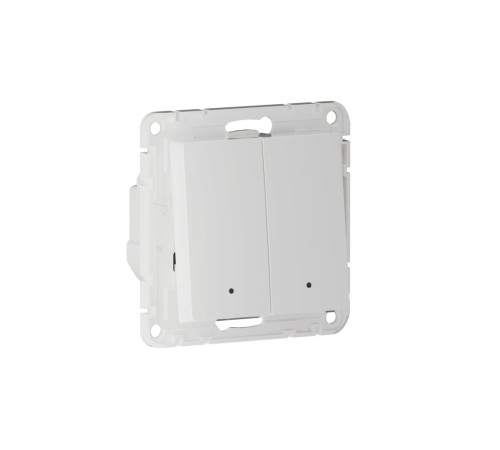 ATLASDESIGN SMART 2-кл. ВЫКЛЮЧАТЕЛЬ с подсв., Zigbee, сх.5, L+N, 10А, мех., БЕЛЫЙ