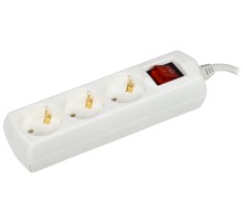 Iek WYP10-10-03-D15-ZK-G Удлинитель У03В с выключателем 3 места 2P+PE/1,5м 3х1мм2 10А/250В GENERICA