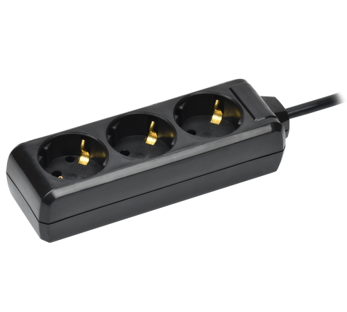 Удлинитель У03 3 места с заземлением 3м 3х1мм2 16А 250В черный