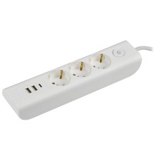 Iek WYP12-16-03-02-ZKU-K01 MODERN Удлинитель У03В с/з 2м 3х1мм2 16А/250В USB х3 белый