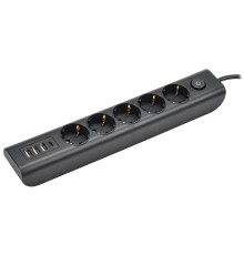 Iek WYP12-16-05-02-ZKU-K02 MODERN Удлинитель У05В с/з 2м 3х1мм2 16А/250В USB х4 черный