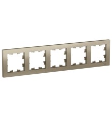 Systeme electric ATN000505 ATLASDESIGN 5-постовая РАМКА, универсальная, ШАМПАНЬ