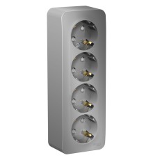 Systeme electric BLNRA011413 BLANCA О/У РОЗЕТКА 4-я с заземл. со шторк. ИЗОЛ.ПЛ.,16А, 250В, АЛЮМИНИЙ