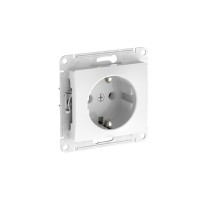 GLOSSA РОЗЕТКА с заземлением, 16А, быстрозажимные клеммы, БЕЛЫЙ