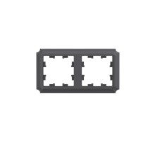 ATLASDESIGN ANTIQUE 2-постовая рамка, универсальная, БАЗАЛЬТ