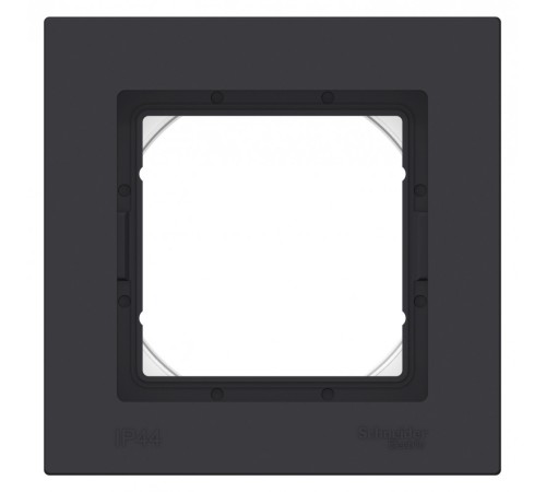 ATLASDESIGN AQUA 1-постовая РАМКА IP44, КАРБОН ATLASDESIGN AQUA 1-постовая РАМКА IP44, КАРБОН