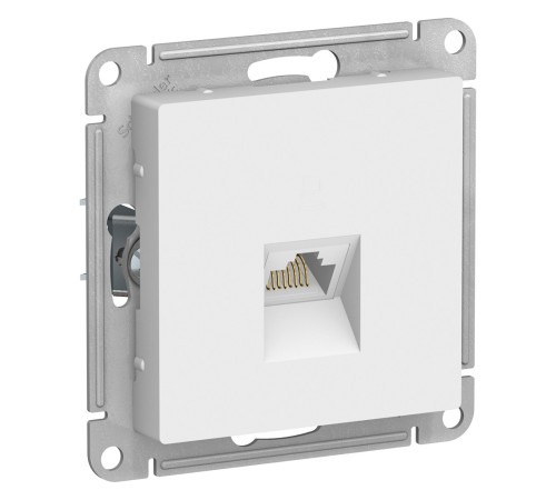 ATLASDESIGN РОЗЕТКА компьютерная RJ45, кат. 6A, механизм, БЕЛЫЙ