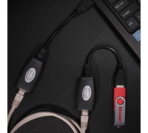 Удлинитель USB по витой паре (8p8c),