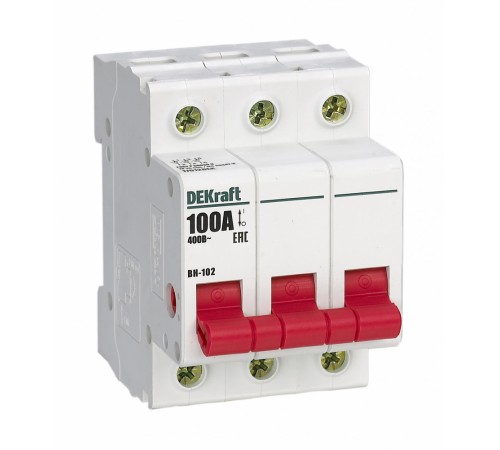 Выкл. нагр. 3Р 100А ВН-102 | 17012DEK | DEKraft