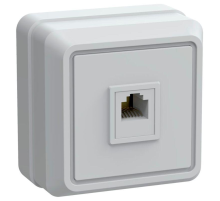 Iek ETO10-K01-DC РТ20-ОБ Розетка 1местн. телеф. ОКТАВА (белый)