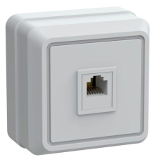 Iek ETO10-K01-DC РТ20-ОБ Розетка 1местн. телеф. ОКТАВА (белый)
