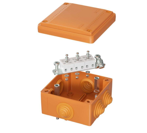 DKC FSB11506 Коробка пластиковая FS с кабельными вводами и клеммниками, IP56,100х100х50мм, 5р, 450V,10A, 6мм.кв. DKC FSB11506 Коробка пластиковая FS с кабельными вводами и клеммниками, IP56,100х100х50мм, 5р, 450V,10A, 6мм.кв.