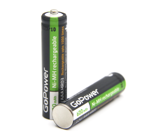 Аккумулятор бытовой GoPower HR03 AAA BL2 NI-MH 600mAh (2/20/320) блистер (2 шт.) Аккумулятор бытовой GoPower HR03 AAA (00-00015315)