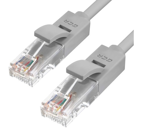 Greenconnect Патч-корд прямой 2.5m, UTP кат.5e, серый, позолоченные контакты, 24 AWG, литой, GCR-51080 ethernet high speed 1 Гбит/с, RJ45, T568B Greenconnect RJ45(m) - RJ45(m) Cat. 5e U/UTP PVC 2.5м серый (GCR-LNC03-2.5m)