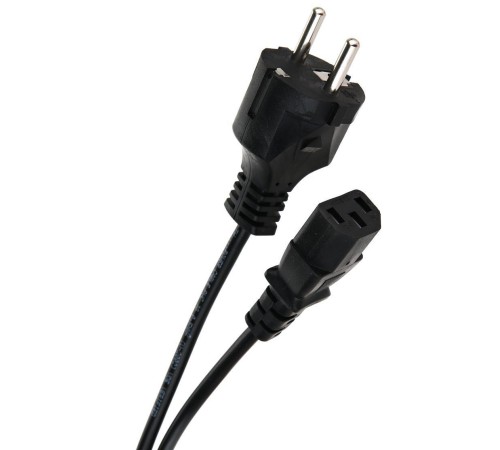 Кабель компьютер - розетка 220V <1.8м> (Европейский стандарт) <TP021-1.8-BK> VCOM Telecom TP021-1.8-BK Кабель компьютер - розетка 220V <1.8м> (Европейский стандарт) <TP021-1.8-BK> VCOM Telecom TP021-1.8-BK