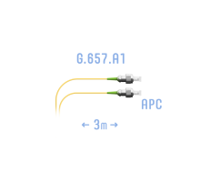 Шнур монтажный оптический FC/APC SM G.657.A1 3 метра