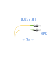 Шнур монтажный оптический FC/APC SM G.657.A1 3 метра