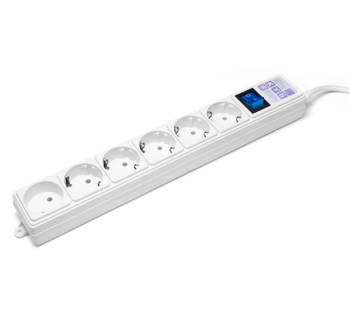 Фильтр-удлинитель Power Cube 5,0 м 6 розеток (белый) 16А/3,5кВт Электрическая мануфактура Power Cube (5 м, 6 розеток) (SPG(5+1)-16B-5M)