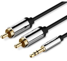 Кабель Vention аудио Jack 3,5 mm M/2RCA M - 5 м Чёрный Vention P550AC500-S