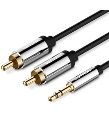 Кабель Vention аудио Jack 3,5 mm M/2RCA M - 5 м Чёрный Vention P550AC500-S