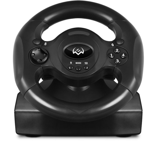 Руль SVEN GC-W300 (педали, вибро, лепестки, D-pad, 10 кл, резин. вставки, PC, цифр. и аналог.) SVEN GC-W300 (SV-017934)