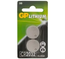 Литиевая дисковая батарейка GP Lithium CR2032 - 2 шт. в блистере GP 4891199139192