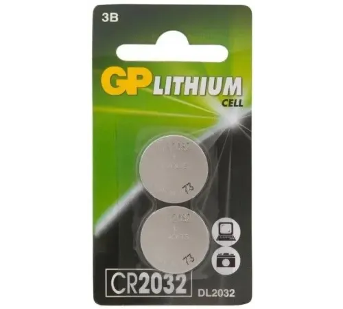 Литиевая дисковая батарейка GP Lithium CR2032 - 2 шт. в блистере GP 4891199139192
