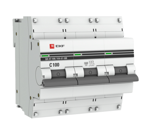 EKF mcb47100-3-100C-pro Автоматический выключатель 3P 100А (C) 10kA ВА 47-100 EKF PROxima EKF mcb47100-3-100C-pro Автоматический выключатель 3P 100А (C) 10kA ВА 47-100 EKF PROxima