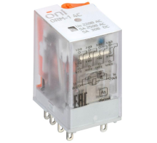 Реле интерфейсное ORM-1 4C 220В AC с LED и тест. кнопкой ONI ORM-1-4C-AC220V-L-B