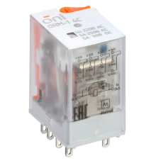 Реле интерфейсное ORM-1 4C 220В AC с LED и тест. кнопкой ONI ORM-1-4C-AC220V-L-B
