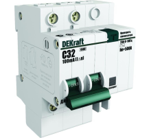 Выключатель автоматический дифференциального тока 2п (1P+N) C 25А 30мА тип AC ДИФ-101 со встроен. за