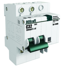 Выключатель автоматический дифференциального тока 2п (1P+N) C 20А 30мА тип AC ДИФ-101 со встроен. за