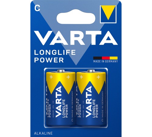 Батарейка Varta LONGLIFE POWER (HIGH ENERGY) LR14 C BL2 Alkaline 1.5V (4914) (2/20/200) Varta LONGLIFE POWER LR14 C (04914121412)