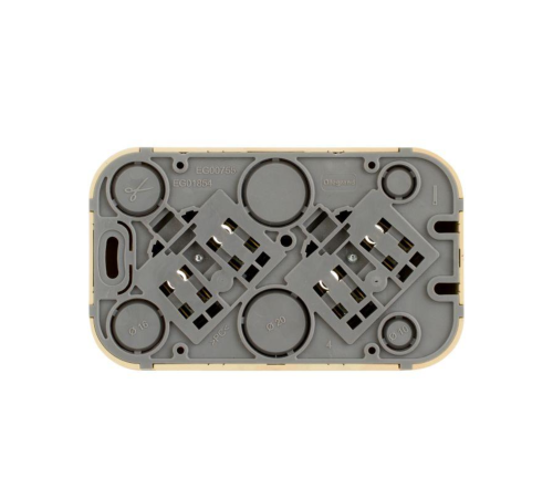 Quteo Розетка 2X2К без шт п/подкл ДЕРВ Legrand 782281