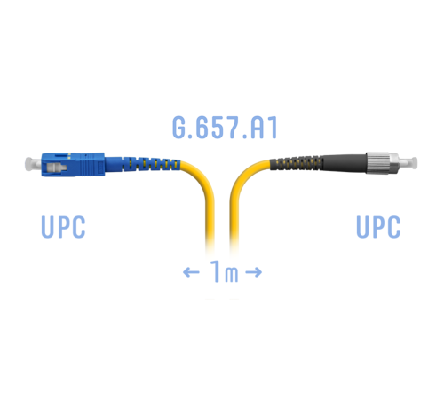 Патчкорд оптический FC/UPC-SC/UPC SM G.657.A1 1 метр