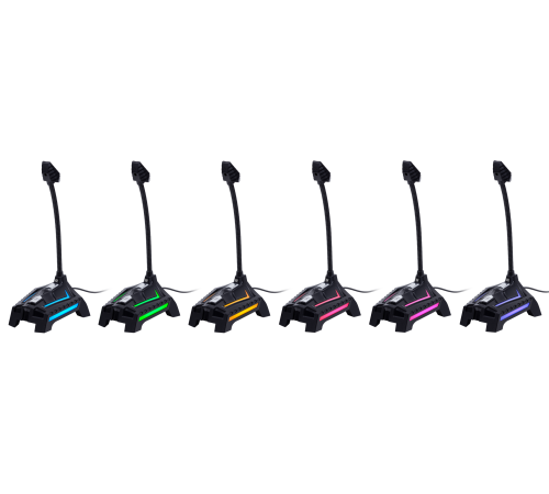 Defender Игровой стрим микрофон Ring GMC 150 USB, LED, провод 1.5 м Defender Ring GMC 150 (64615)