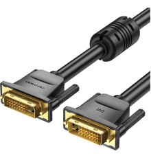 Кабель Vention DVI-D Dual link 25M/25M с ферритовым фильтром - 2м. Кабель Vention DVI-D(m)/DVI-D(m) - 2 м (EAABH)