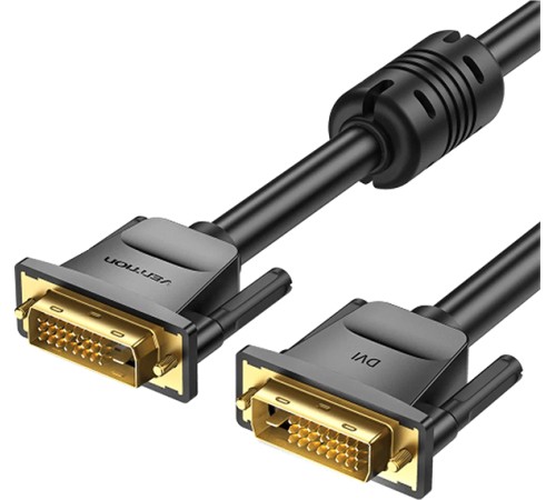 Кабель Vention DVI-D Dual link 25M/25M с ферритовым фильтром - 2м. Кабель Vention DVI-D(m)/DVI-D(m) - 2 м (EAABH) Кабель Vention DVI-D Dual link 25M/25M с ферритовым фильтром - 2м. Кабель Vention DVI-D(m)/DVI-D(m) - 2 м (EAABH)