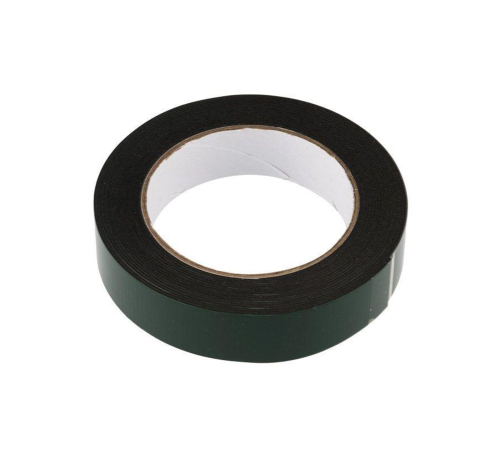 Двухсторонний скотч REXANT, зеленого цвета на черной основе, 25мм, 5метров [09-6125]