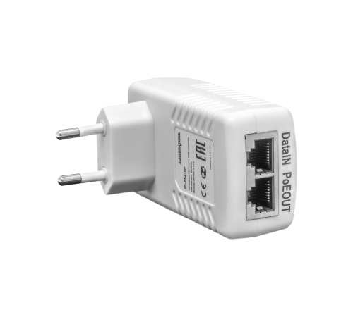 PoE инжектор неуправляемый PI-250-1P, 1x10/100BASE-TX 50В PoE passive, PoE бюджет 25Вт