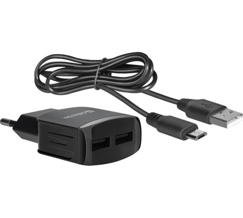 Адаптер питания UPC-21 5V/2.1A 2XUSB 83581 DEFENDER Адаптер питания UPC-21 5V/2.1A 2XUSB 83581 DEFENDER