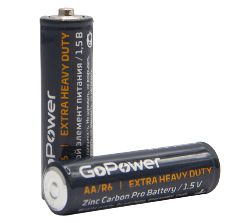 Батарейка GoPower R6 AA Shrink 4 Heavy Duty 1.5V (4/60/1200) Батарейка GoPower R6 AA (00-00015592)