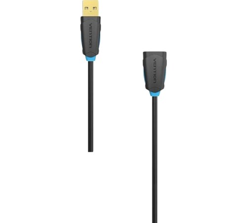 Кабель-удлинитель Vention USB 2.0 AM/AF - 1м Чёрный Кабель-удлинитель Vention USB 2.0 AM/AF - 1 м (CBCBF)