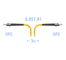 Патчкорд оптический ST/UPC SM G.657.A1 3 метра