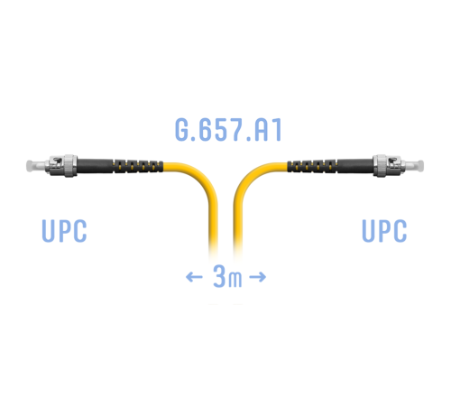 Патчкорд оптический ST/UPC SM G.657.A1 3 метра