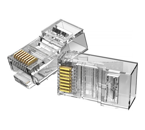 Коннектор Vention RJ45 (8p8c), cat. 6, под витую пару (10шт.) Vention Коннектор Vention RJ45 (8p8c), cat. 6, под витую пару (10шт.) (IDDR0-10) (IDDR0-10)
