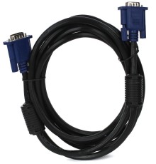 VCOM VVG6448-3M(O) Кабель монитор-SVGA card (15M-15M) 3.0м 2 фильтра [06937510840533]