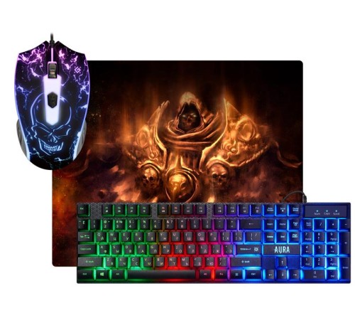 Defender Игровой набор Aura MKP-117 RU,Light [52117] {мышь+клавиатура+ковер}