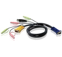 ATEN 2L-5305U КВМ-кабель USB для соединения с ПК HDB USB и аудио CABLE HD15M/MD6M/MD6M/SP/SP-SP 5M