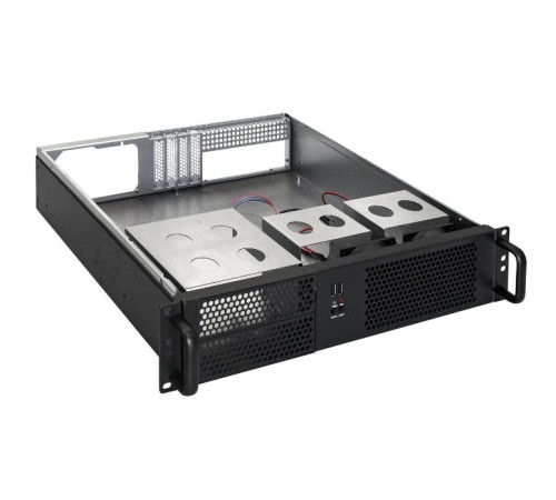 Exegate EX264269RUS Серверный корпус Exegate Pro 2U390-04 <RM 19",  высота 2U, глубина 390, без БП, USB>